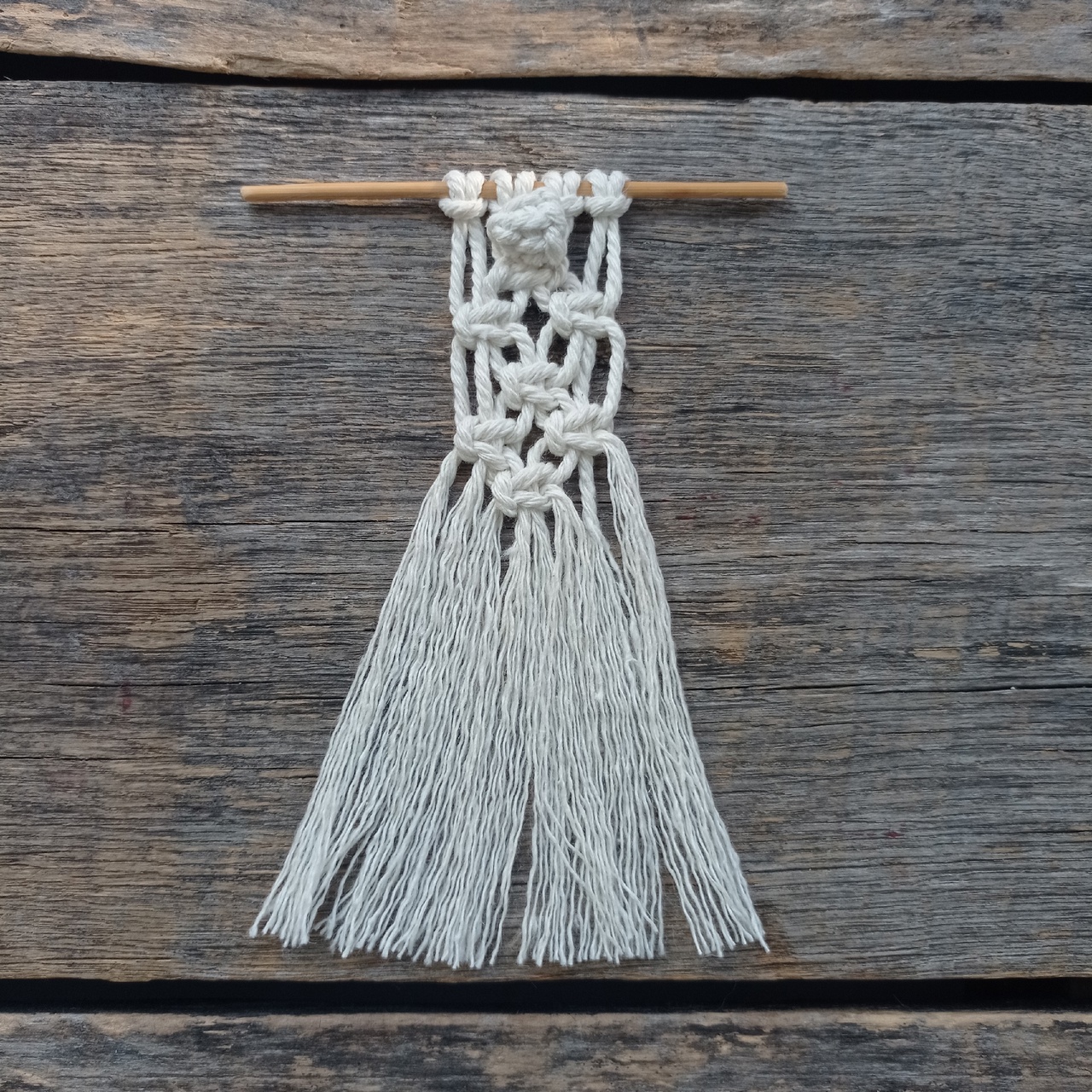 Макраме ручной работы с Узелком Хлопок 100% Цвет Натуральный