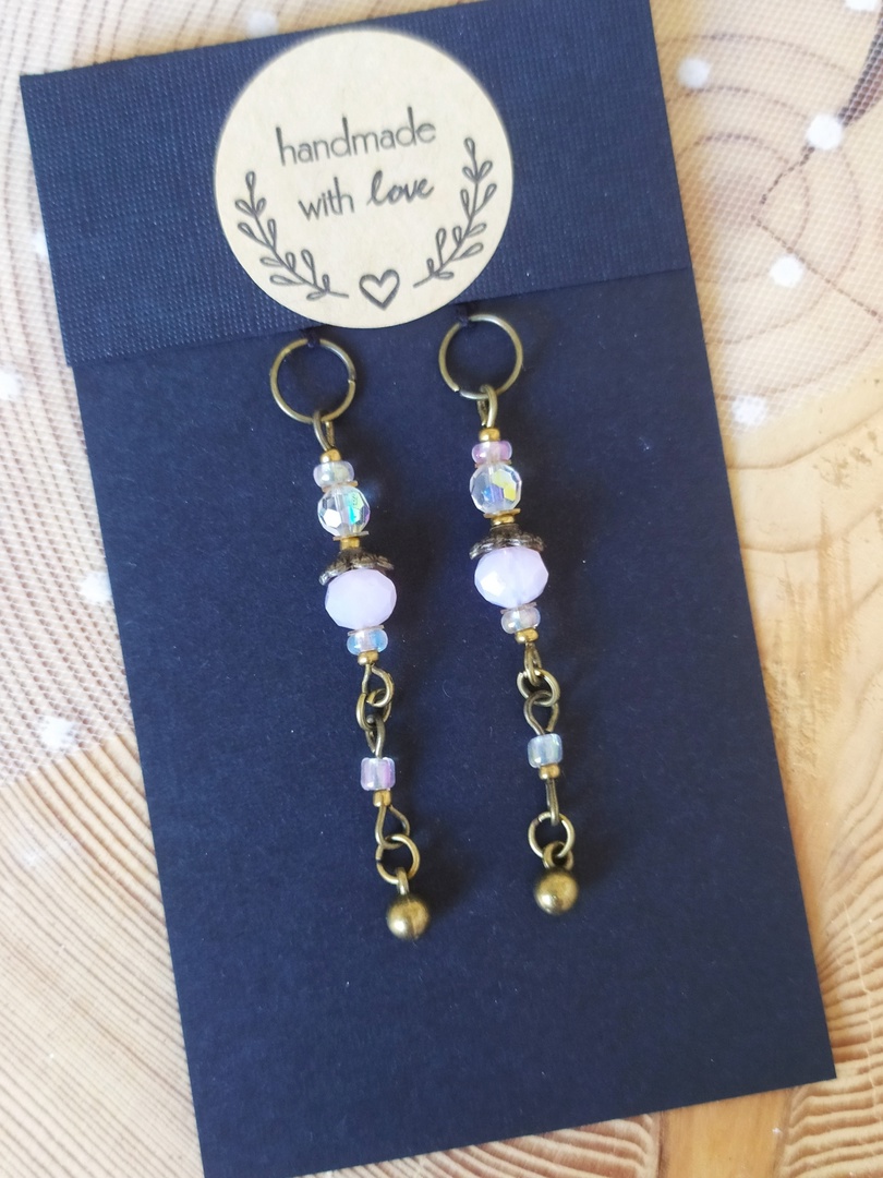 Набор подвесок-шармов "Розовый слон" (в бронзе)