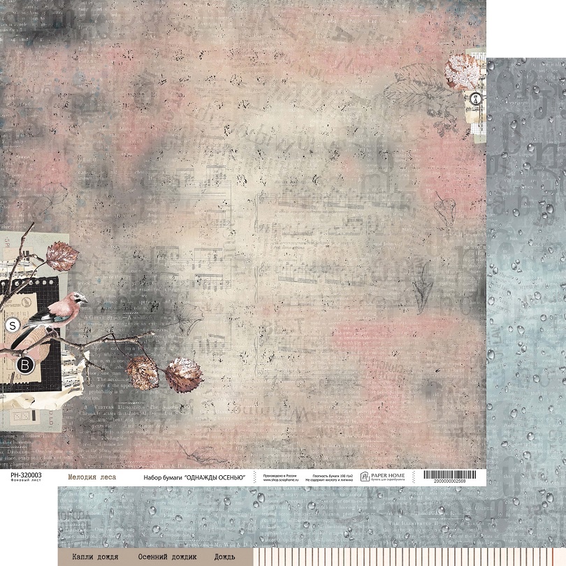 Бумага Paper Home "Однажды осенью" Мелодия леса (PH21-03)