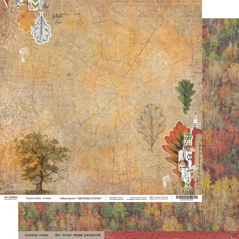Бумага Paper Home "Однажды осенью" Зарисовки осени (PH21-04)