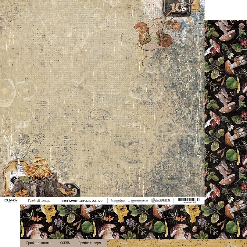 Бумага Paper Home "Однажды осенью" Грибной дождь (PH21-07)