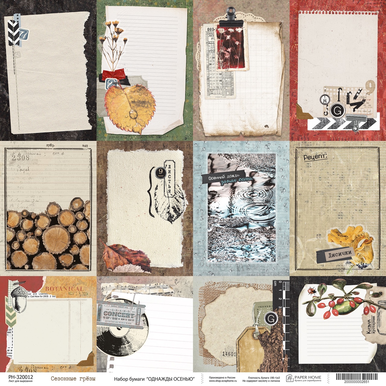 Бумага Paper Home "Однажды осенью" Сезонные грёзы (PH21-12)