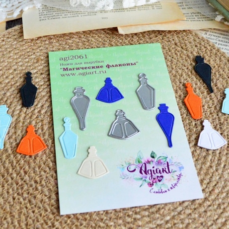Ножи для вырубки Agiart "Магические флаконы"