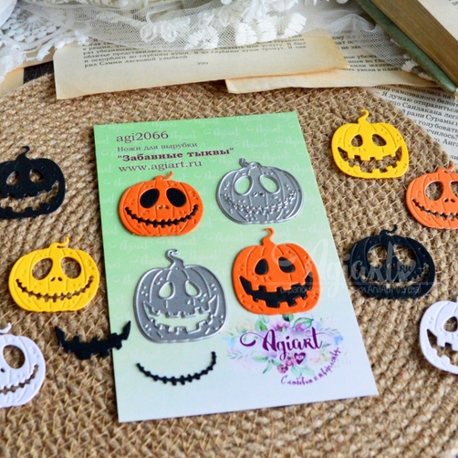 Ножи для вырубки Agiart "Забавные тыквы"