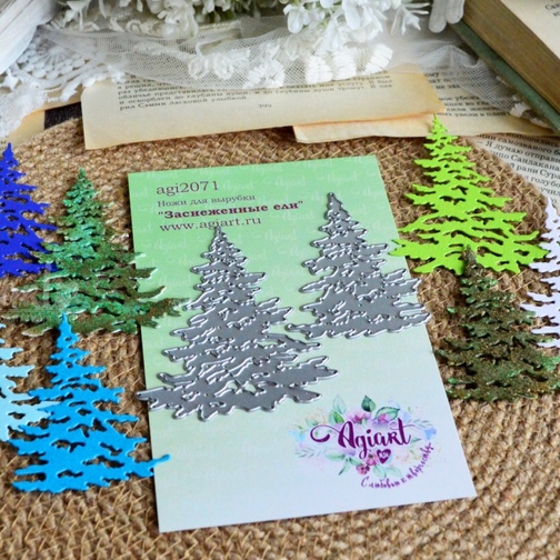 Ножи для вырубки Agiart "Заснеженные ели"