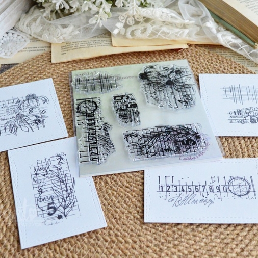 Набор штампов Agiart "Заметки в блокноте"