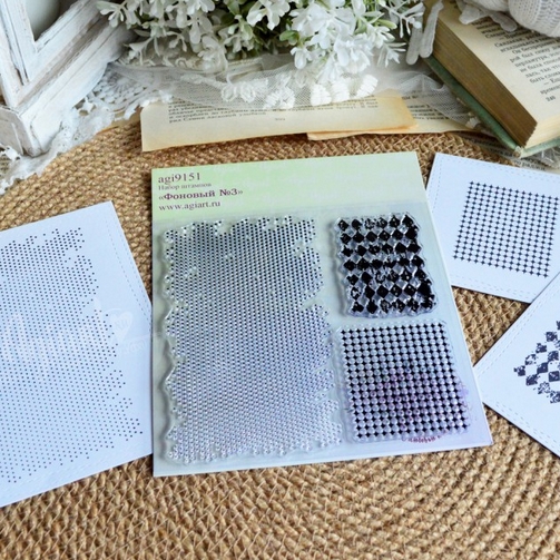 Набор штампов Agiart "Фоновый №3"