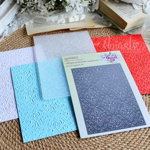 Папка для тиснения 3D Agiart "Королевский дамаск"