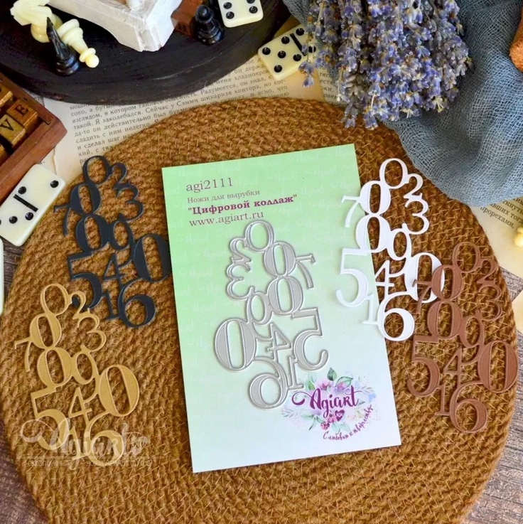 Нож для вырубки Agiart "Цифровой коллаж"