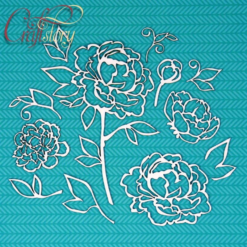 Чипборд CraftStory "Пионы"