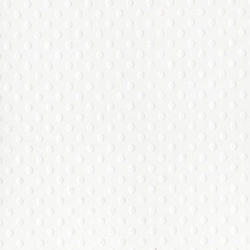 Картон для скрапбукинга с тиснением "горошек". Цвет белый
