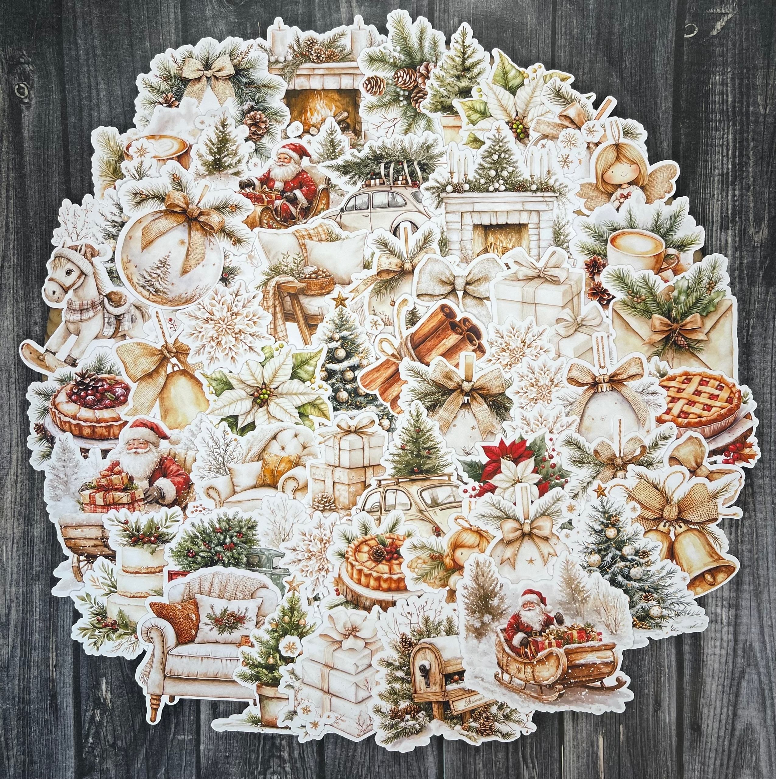 Набор высечек "Бежевая зима"