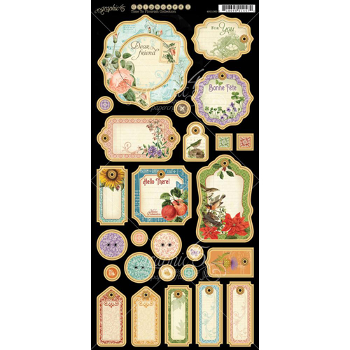 Вырубка из чипборда Graphic 45 "Time To Flourish"