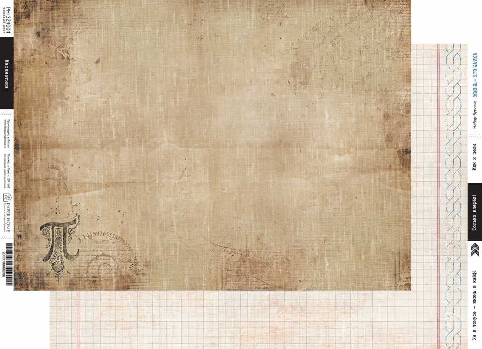 В ПУТИ до 01.12 Бумага Paper Home "Жизнь - это наука" Математика (PH25-4)