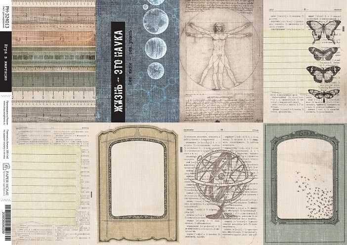 Бумага Paper Home "Жизнь - это наука" Игра в имитацию (PH25-13)