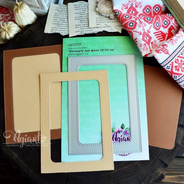 ПРЕДЗАКАЗ до 22.02 Нож для вырубки Agiart "Паспарту для фото 10*15 см"