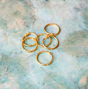 Кольцо для альбома 19 мм, цвет золотой