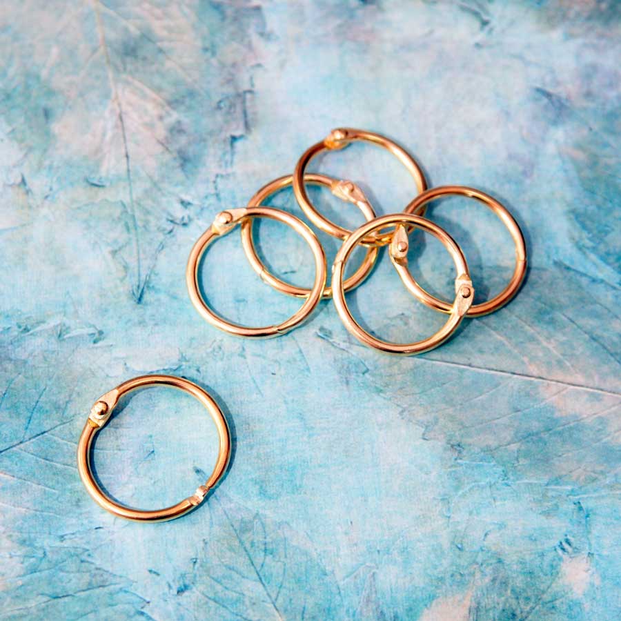 Кольцо для альбома 25 мм, цвет золотой