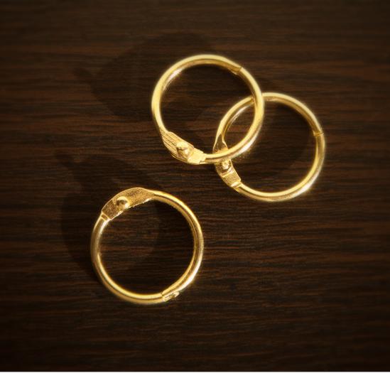 Кольцо для альбома 50 мм, цвет золотой