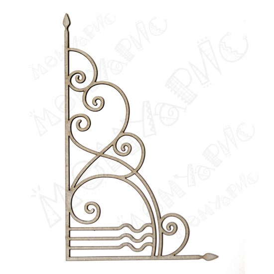 Чипборд "Уголок резной № 3 маленький"