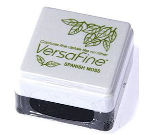 Подушечка чернильная на масляной основе Versafine. Цвет испанский мох.