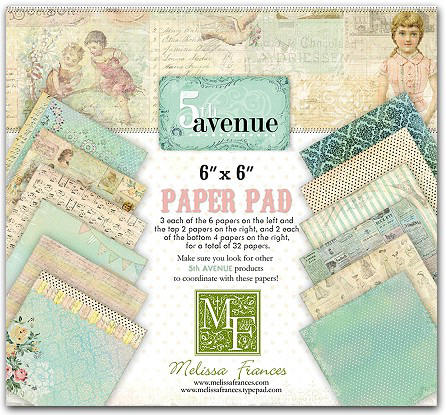 Набор бумаги 15х15 см Melissa Frances"5th Avenue"
