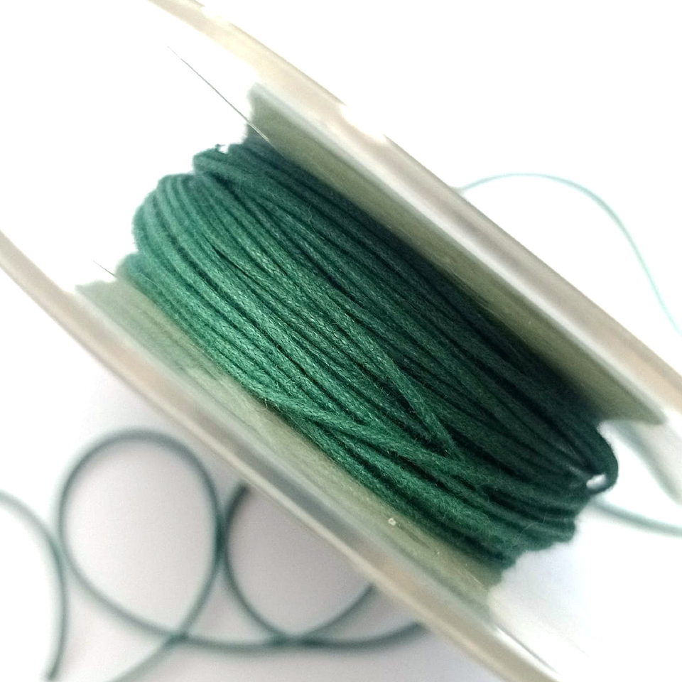 Вощённый шнур 1 мм Серо-зелёный