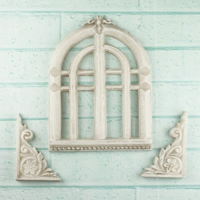 Набор гипсовых фигурок Prima Shabby Chic "Old Church Windows"