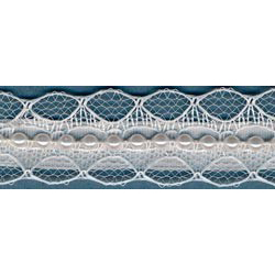 Кружево Wrights с перламутром Цвет белый.