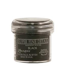 Пудра для эмбоссинга экстатонкая Ranger "Super Fine ". Цвет чёрный.