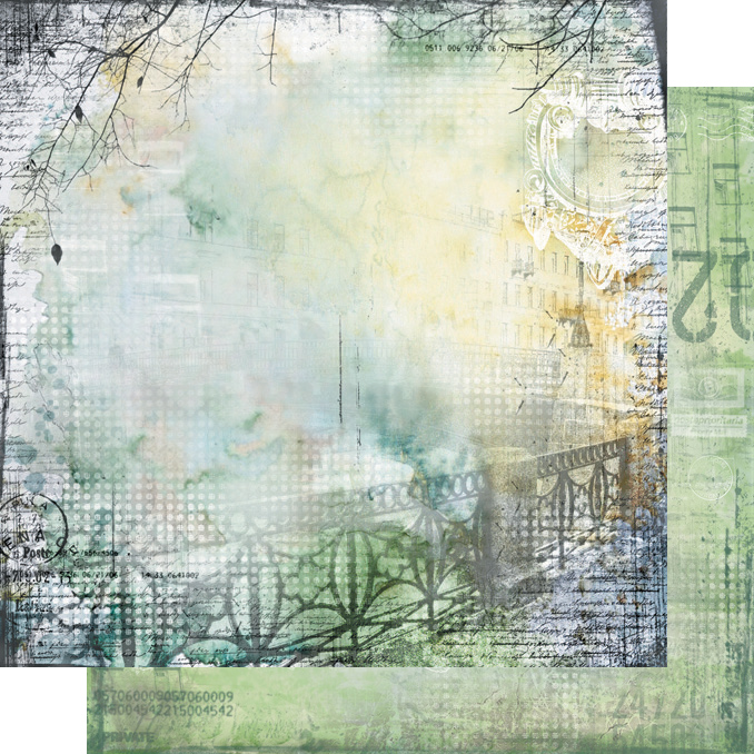 Двусторонняя бумага "Городская симфония", мотив 3 (VIN3)
