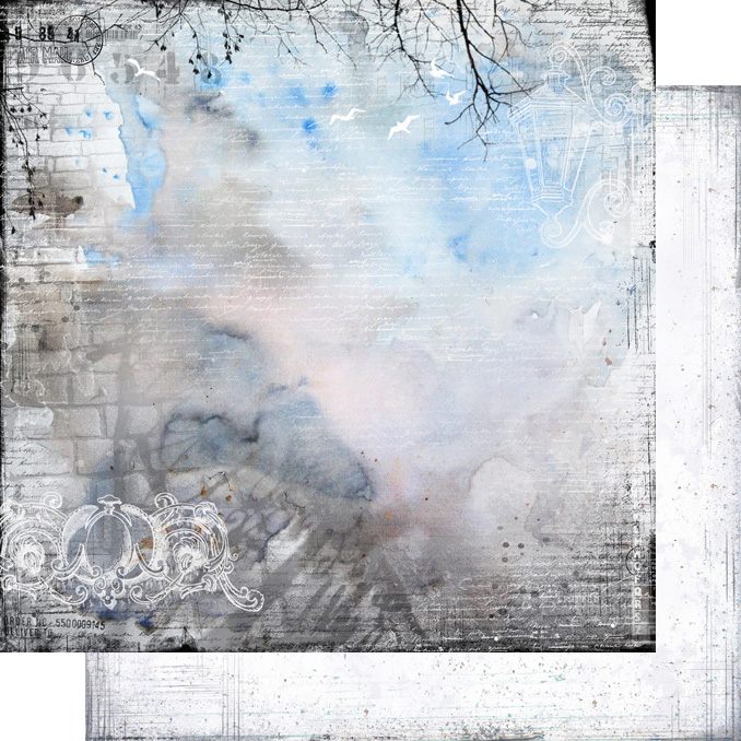 Двусторонняя бумага "Городская симфония", мотив 6 (VIN6)