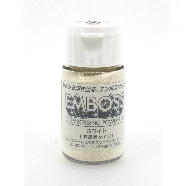 Пудра для эмбоссинга Tsukineko. Цвет белый.