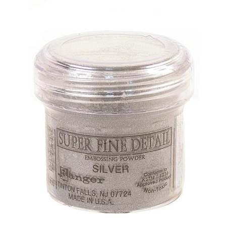 Пудра для эмбоссинга экстатонкая Ranger "Super Fine ". Цвет серебряный.