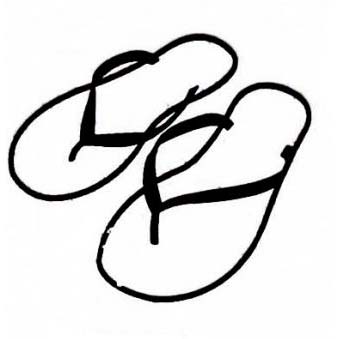 Штамп "Пляжные тапочки"