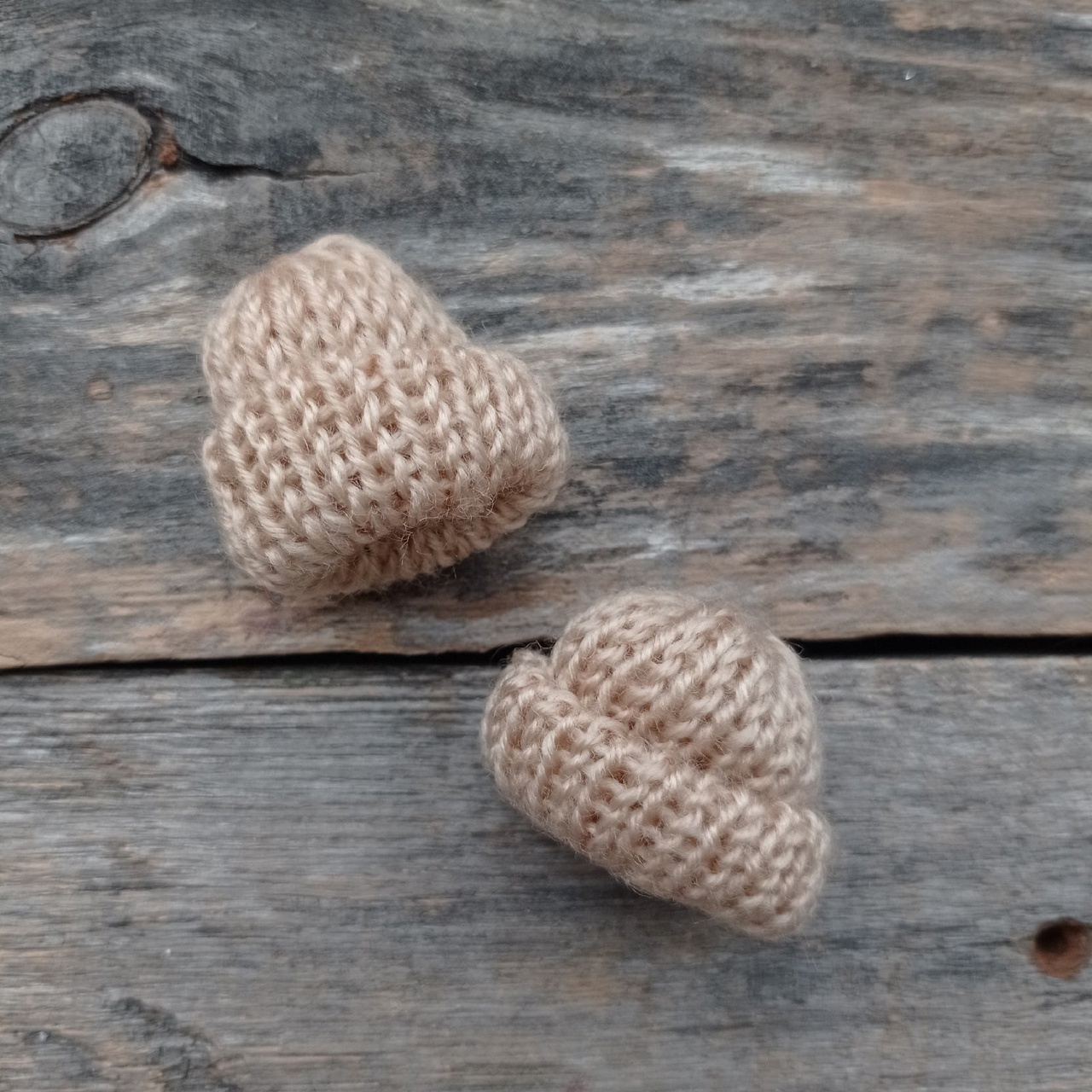 Шапочка вязаная Бежевая