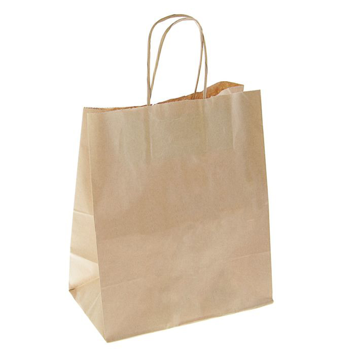 Крафт пакет 24 х 14 х 28 см с ручкой