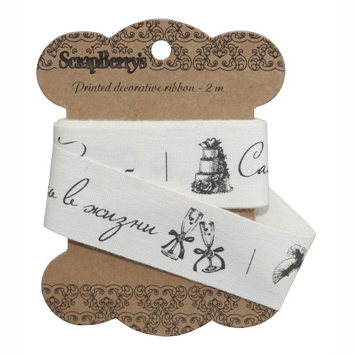 Лента хлопковая Scrapberrys "Свадебная"