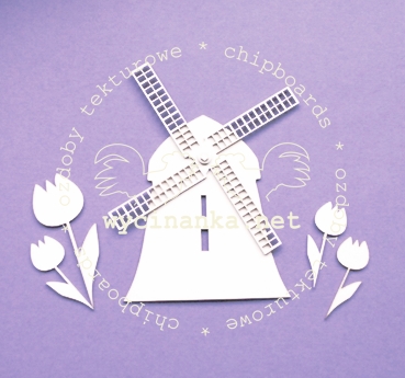 Вырубные элементы из чипборда "Голландия", Ветряные мельницы" (225)