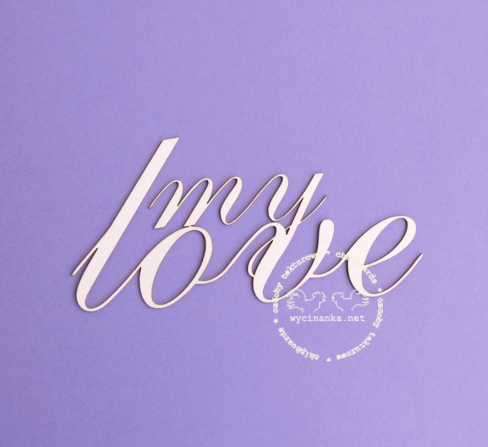 Вырубные элементы из чипборда "Надпись My Love" (234)