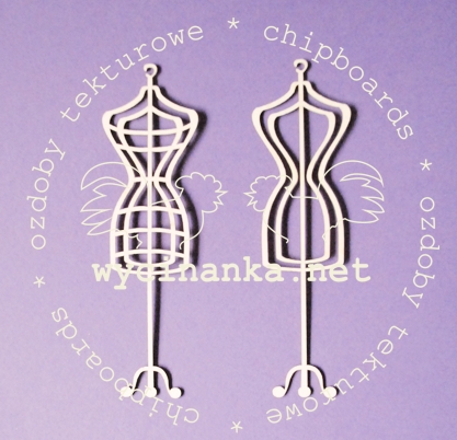 Вырубные элементы из чипборда "Манекены проволочные"