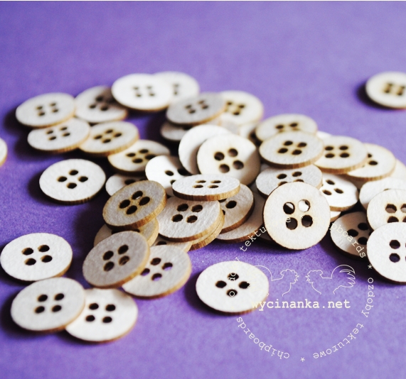 Вырубные элементы из чипборда "Пуговки" 50 штукс