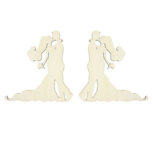 Вырубка деревянная Scrapberrys "Молодожены 10*9см"