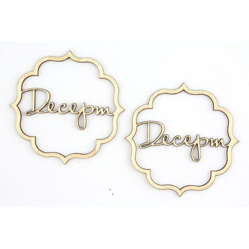 Вырубка деревянная Scrapberrys "Десерт 6*6см"