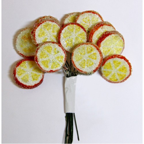 Декоративный букетик "Апельсиновые дольки в сахаре". Рукоделие.