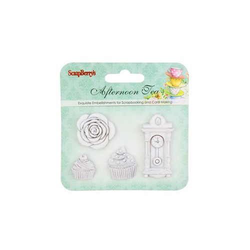 Набор объемных украшений Scrapberrys "Сладости. Чаепитие"