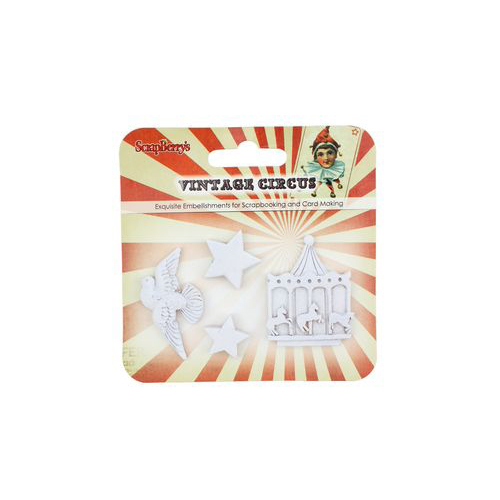 Набор объемных украшений Scrapberrys "Старый цирк. Карусель"