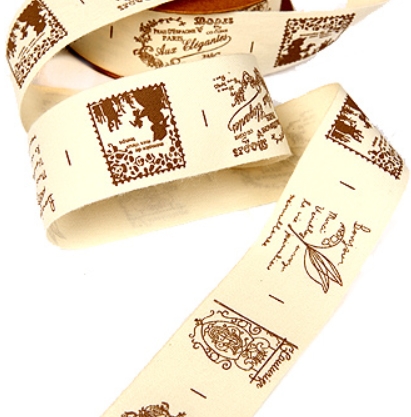 Лента хлопковая 3 см "Элегантный Париж"