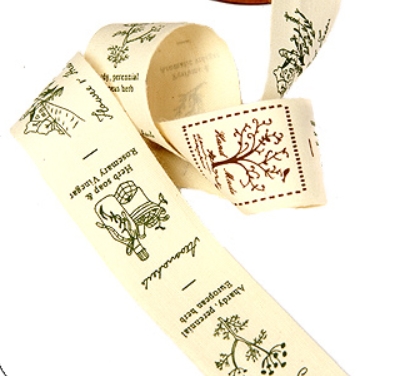 Лента хлопковая 3 см "Секреты парфюмера"