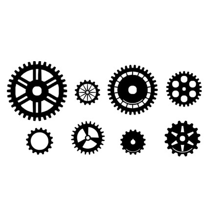 Штамп Stylish Stamps "Шестеренки 00040"